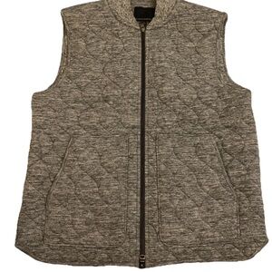 Banana Republic Zip Up Vest Men’s Gray Sleeveless Quilted Classic Casual